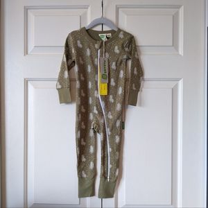 Parade Organics long-sleeve zipper romper, size 12-18 months